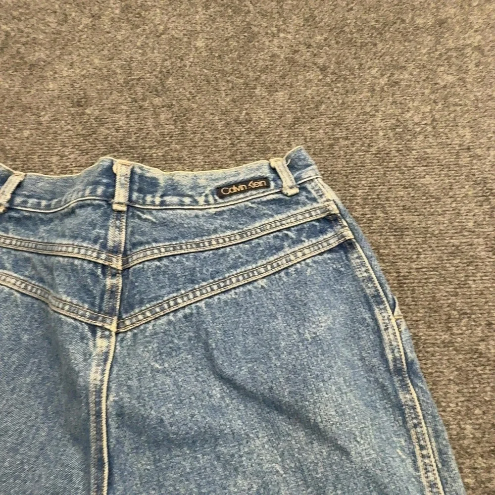 Vintage Calvin Klein Jeans Womens 13 Blue Cotton High Rise Tapered Mom 90s Retro